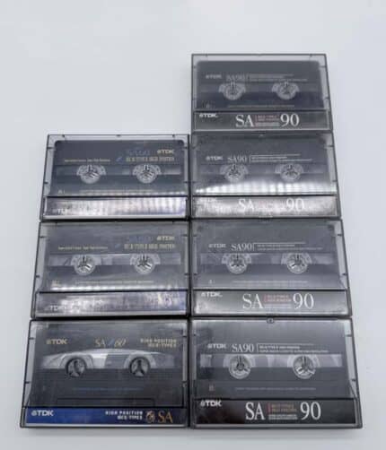 7x TDK SA60 SA90 Cassettebandjes Type II 60 90 Min 4/8