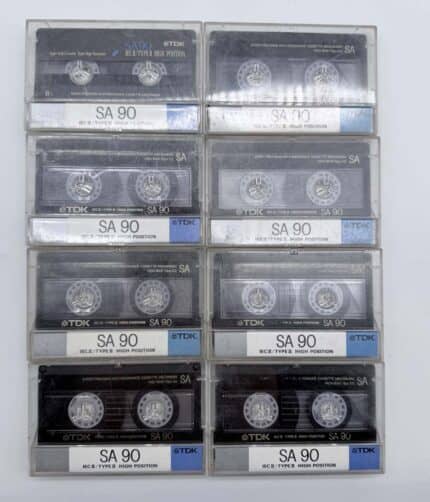 8x TDK SA90 Cassettebandjes 90 Minuten Type II 5/8