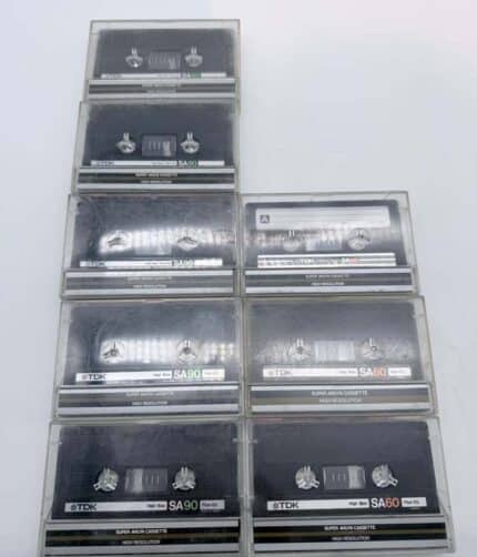 8x TDK SA60 SA90 Cassettebandjes Type II C60 C90 7/8